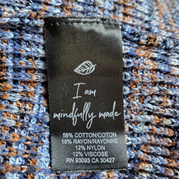 NIC+ZOE Sweater Womens Small Petite Blue Spacedye Cotton PS Fall Cotton - Picture 6 of 7